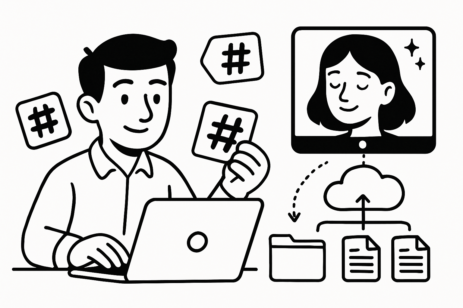Using Hashtags and AI in Yaranga for Stress-Free Structure