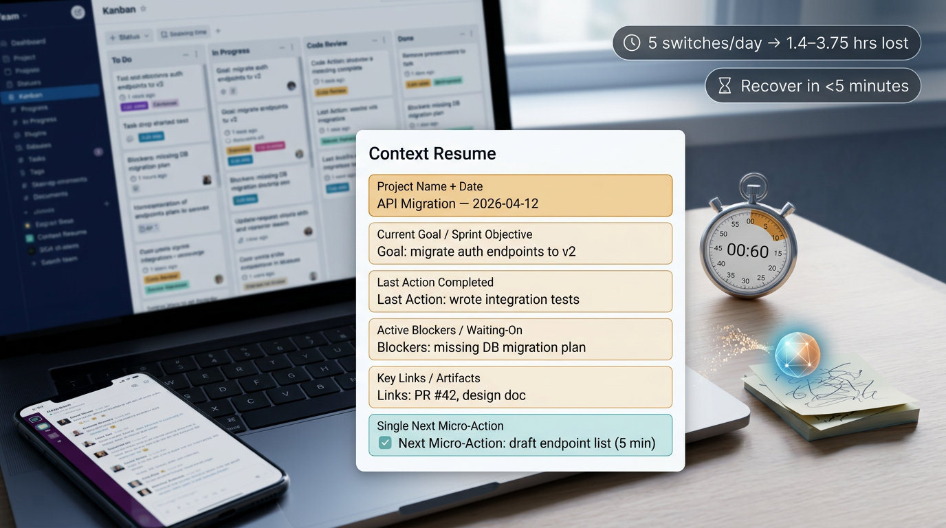 The 60-Second Capture That Saves 3.75 Lost Hours Daily